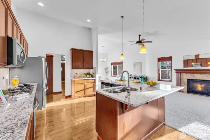 Enjoy entertaining with an open kitchen