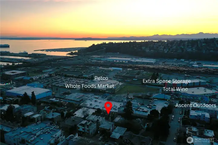 So convenient, with groceries and other retail just blocks away