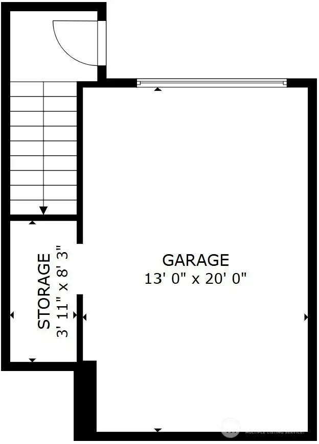 Garage and storage floor plan