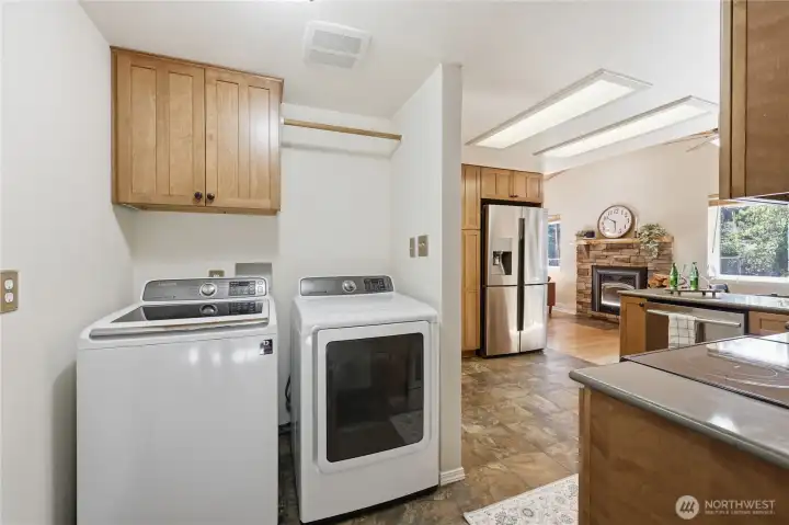 Laundry area with convenient access and functional setup
