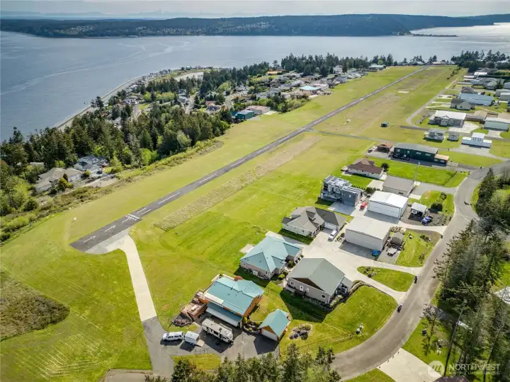 The community airstrip offers a unique way into the area.