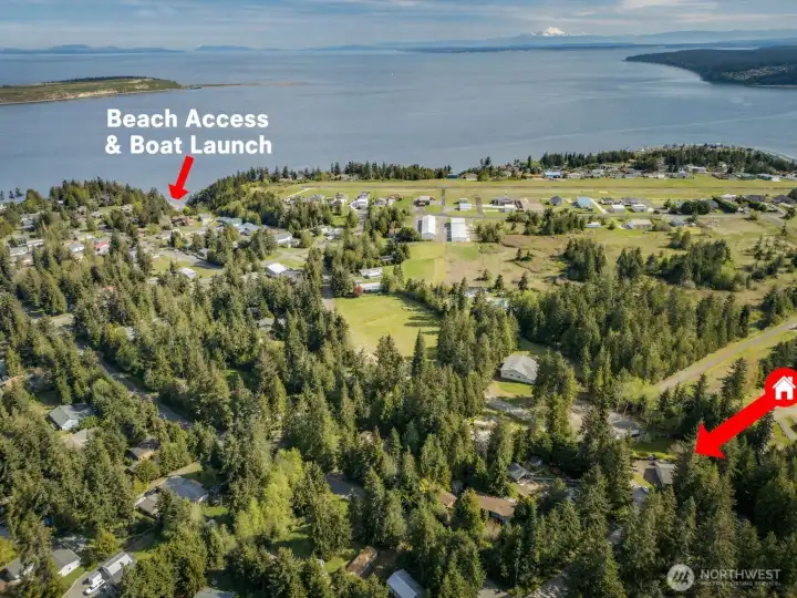 Beach access, boat ramp, and scenic water views just moments from the property