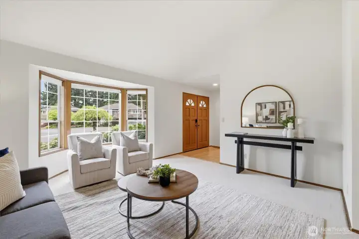 The oversized bay window invites in the natural light provided by the ideal Western exposure!