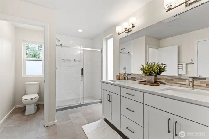 Spa-Inspired Ensuite w/Dual Vanities