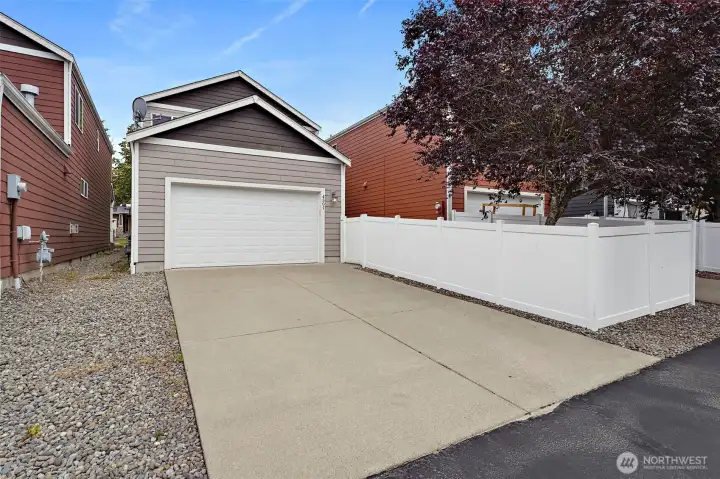 Alley access garage