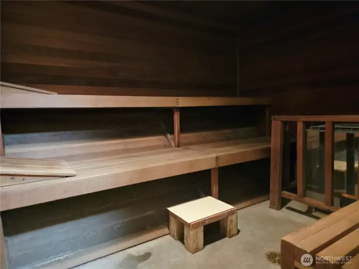Large dry saunas in both the men's & women's locker rooms