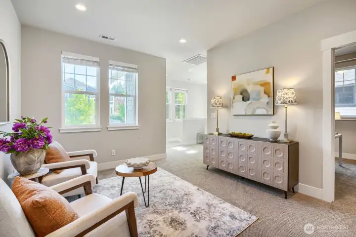 Loft/family room on upper level