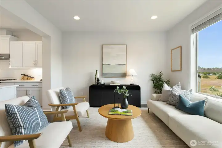 Open floor plan with expansive windows and plenty of natural light
