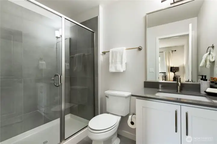 Lower level bath