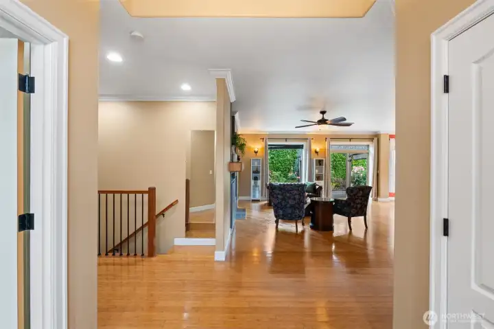 bamboo flooring, crown molding throughout entire home