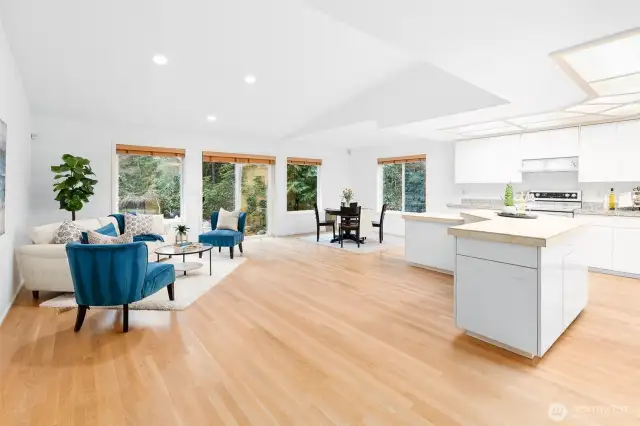 Step inside your spacious kitchen with large island, newer appliances and an abundance of natural light.