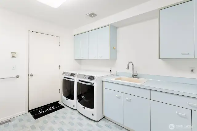 Garage access through the laundry room.