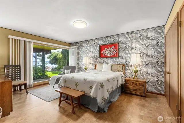 Guest room on Main level with double closets
