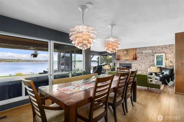 Dining on main with bamboo floors