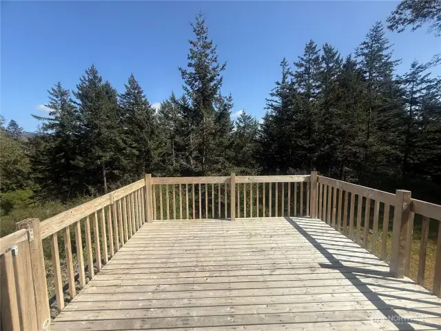 Completely private entertaining deck off the back of the home.