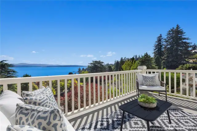 Balcony off the main level living spaces.