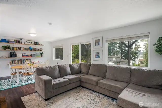 Lower great room with view