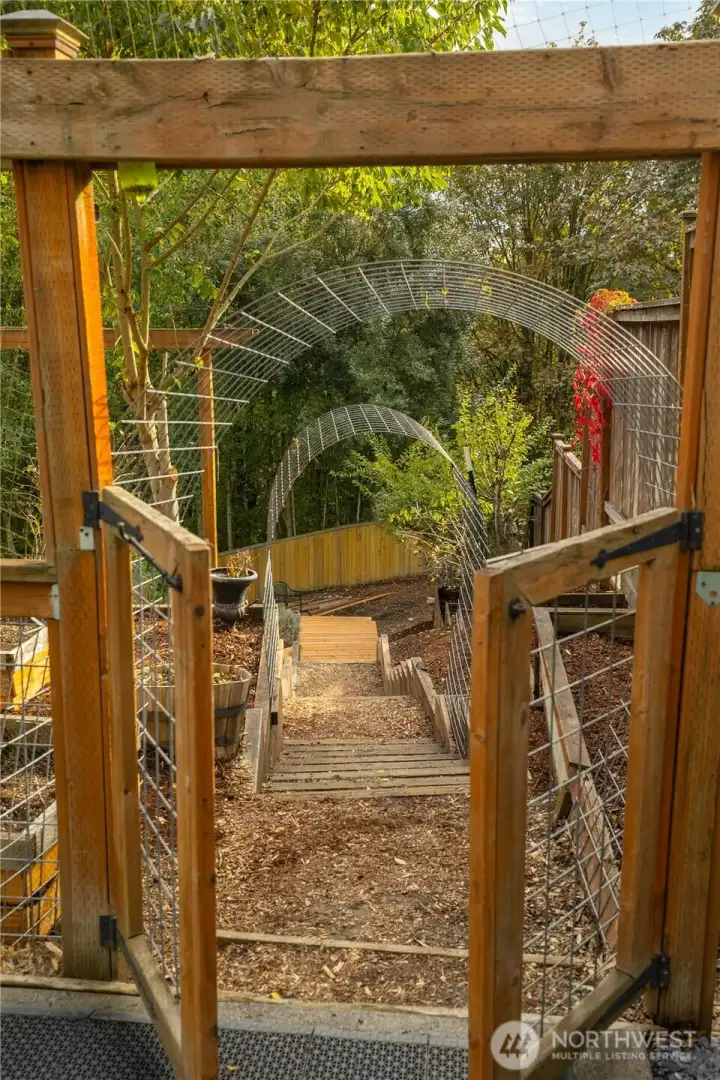 Fully fenced backyard.