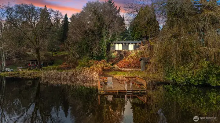 Twilight photo from lake