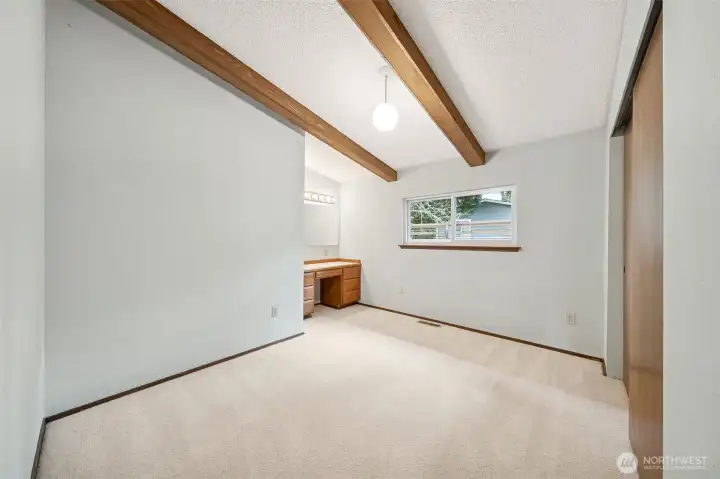 Bedroom 2 has a convenient built-in.