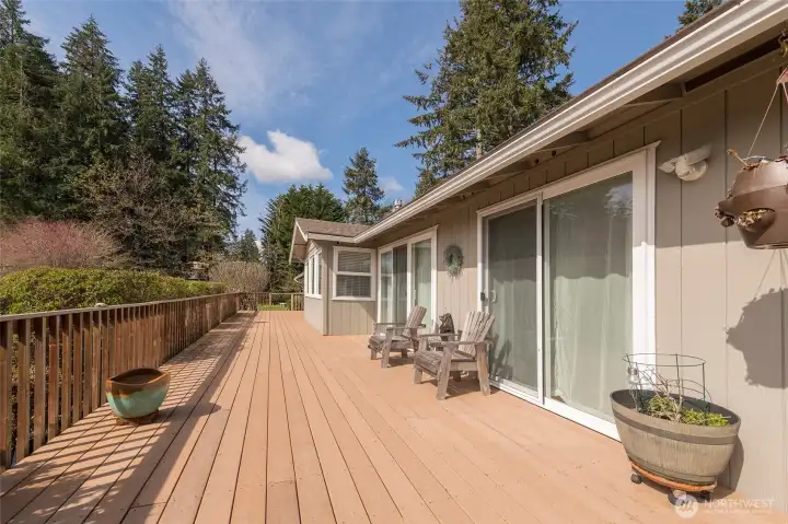 Host guests or relax solo on the expansive Trex deck.