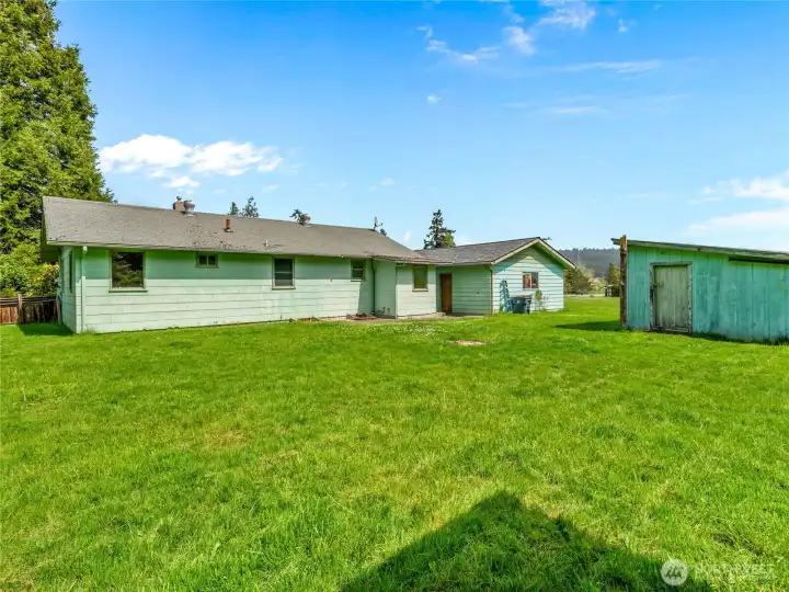 View of the back of the home.