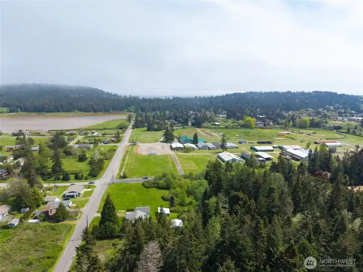 Looking towards the Fairgrounds from above the property.