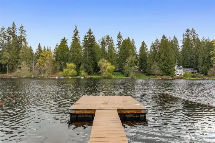 Retreat at home on 60 feet of sparkling Lost Lake shoreline