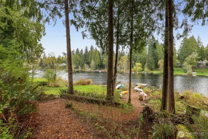 Launch a kayak from your floating swim platform or cast a line in this picturesque setting surrounded by nature.