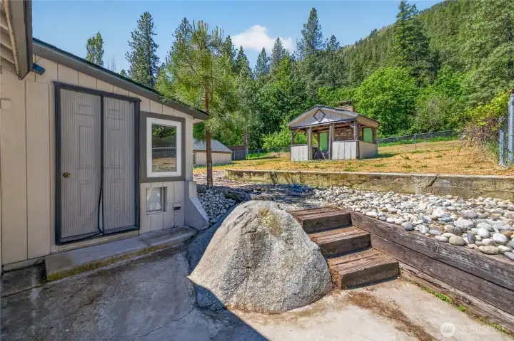 Fenced yard