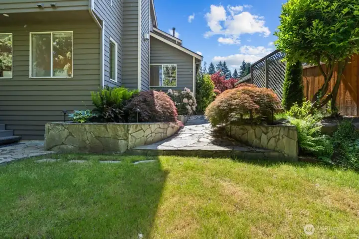 Side yard and back yard Side yard and back yard