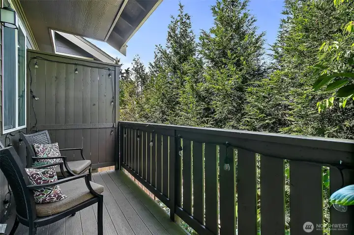 Private deck off of Living Room