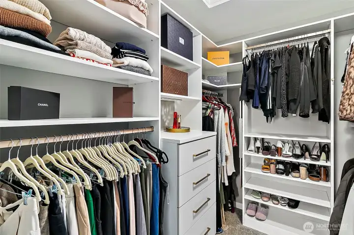 Large custom walk in closet