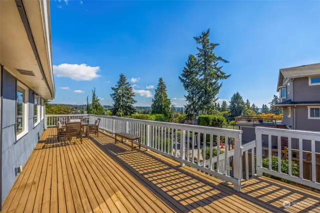 Deck stairs for garden access