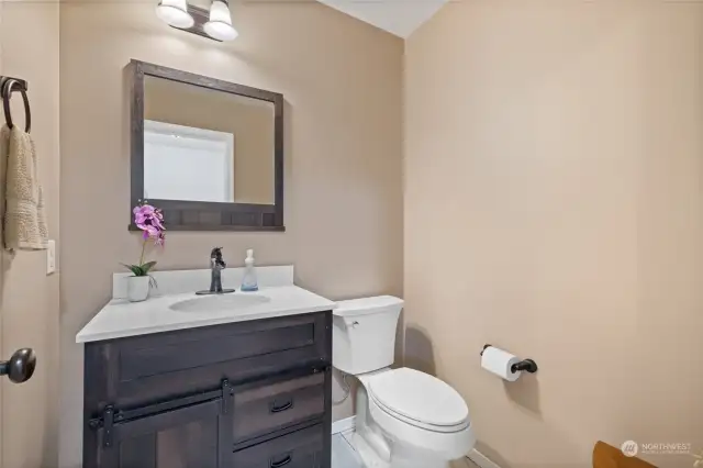 Level one powder room