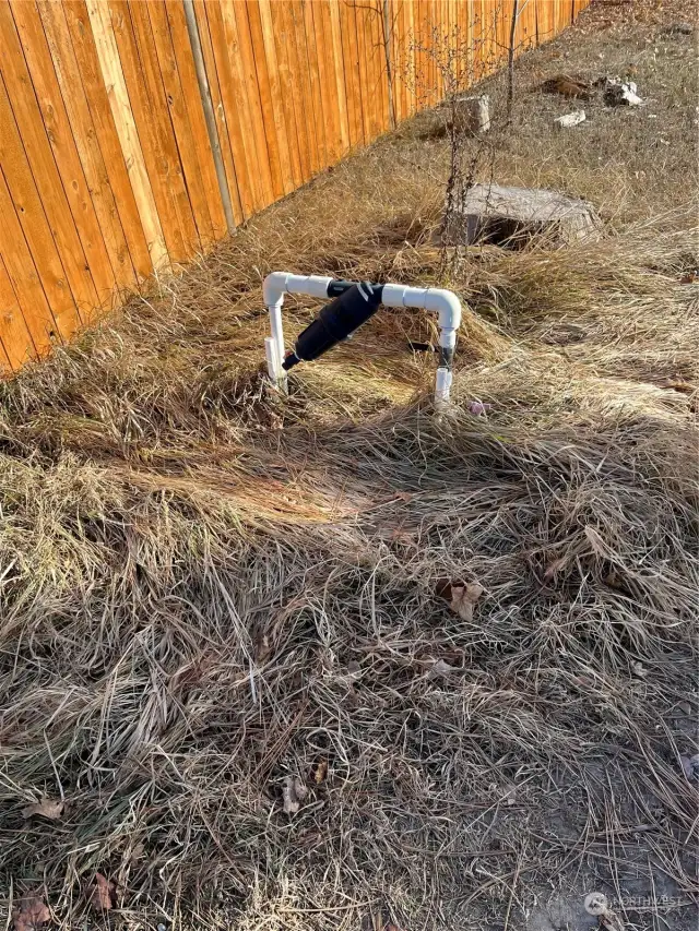 Water hookup from a previous house on this property.