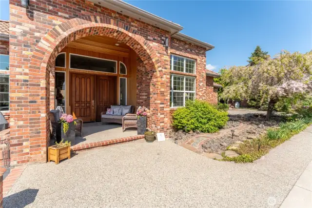 Grand Brick Front Porch