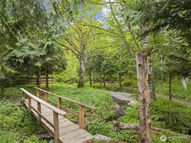 The grounds are enchanting with bridges and paths to explore and enjoy.