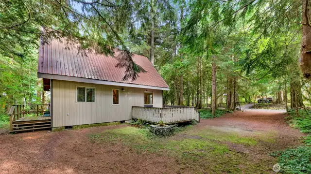 Spacious backyard