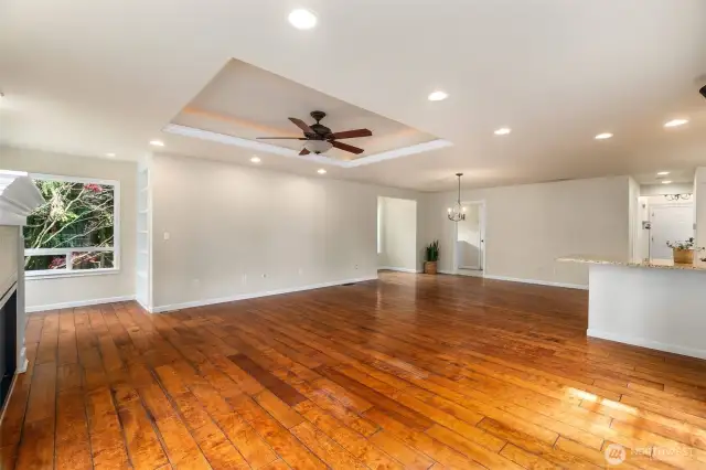 Notice the quality built-ins hiding on the left, and utility room straight ahead.