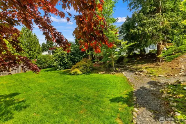 Large lot with plenty of privacy. Fully fenced, too!