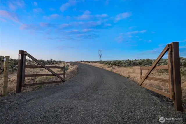 20 Ft wide double swing gated entry