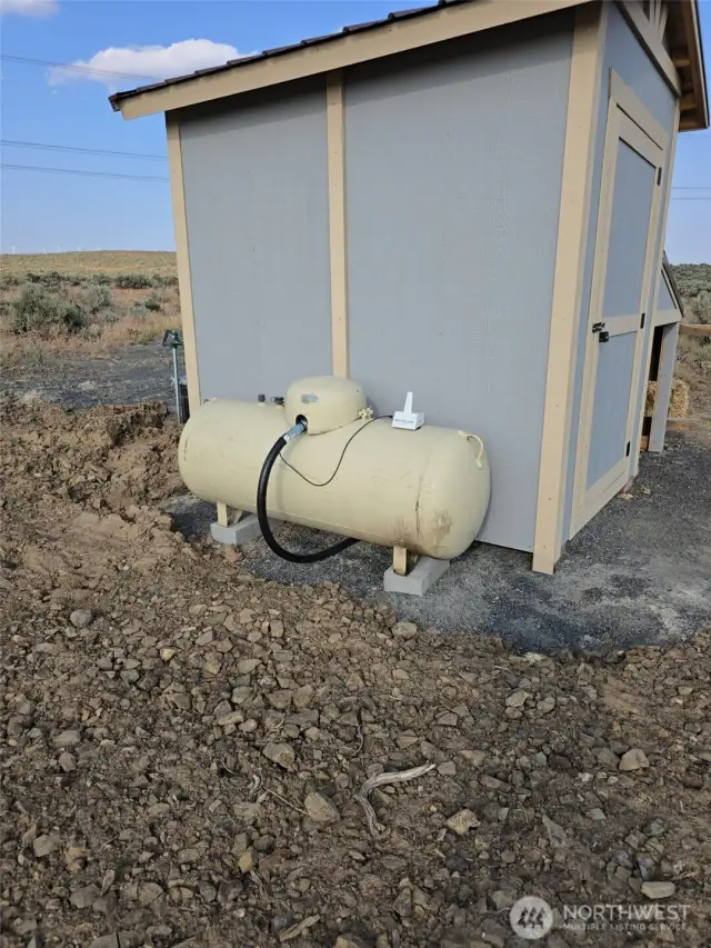 Well House + 120 gallon Propane tank w/ remote reader