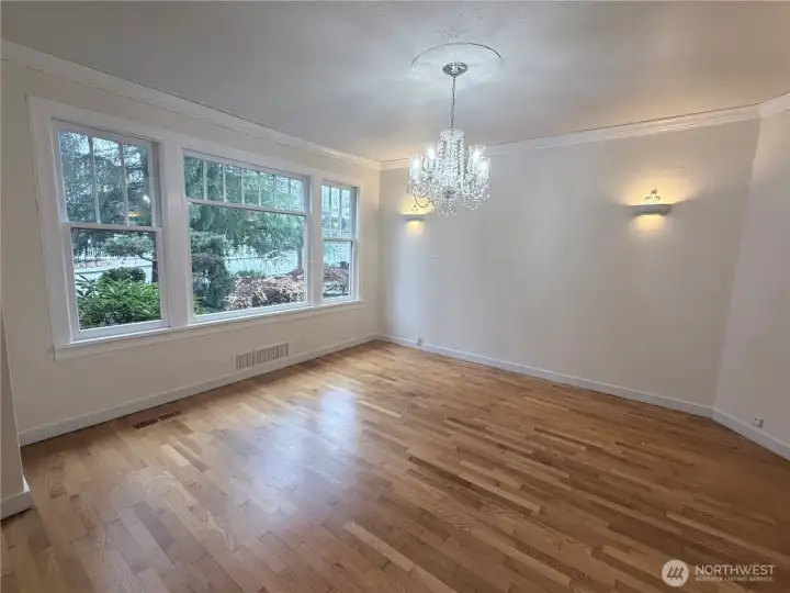 Another large set of windows facing the front of the house.