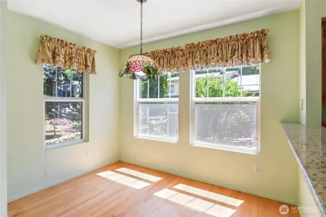 Sunny dining nook.