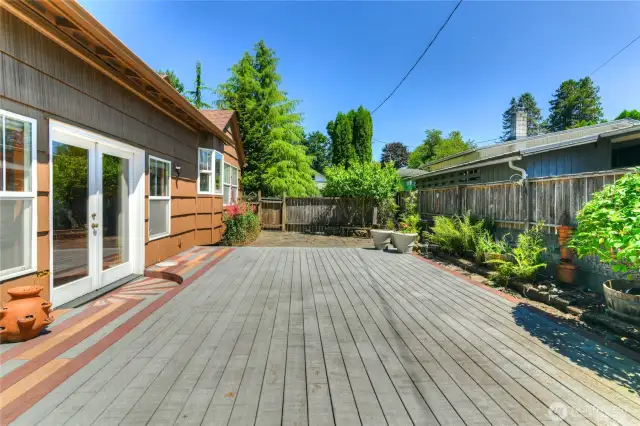 Spacious back deck.