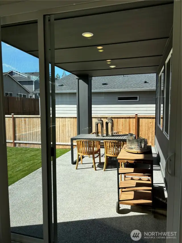 Outdoor living  Photos are representation as the home is under construction.