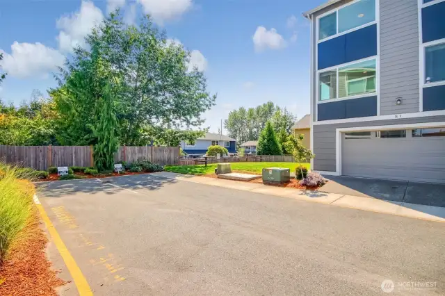 Two guest parking spaces right in front of the unit!