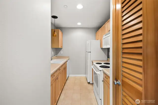 Pantry Closet with Upgraded Maple Door