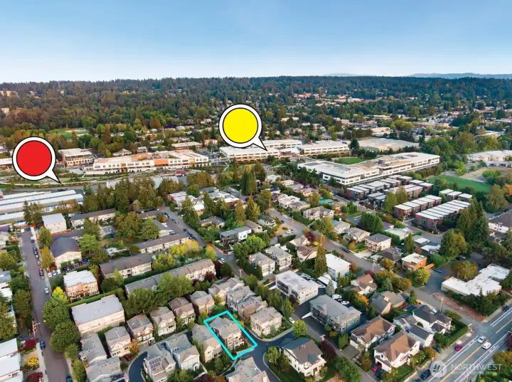 Red Dot: CKC Cross Kirkland Corridor       Yellow Dot: Google